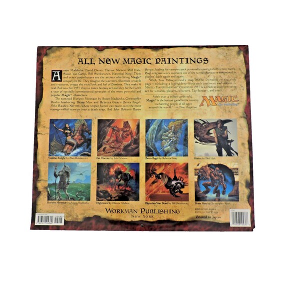 Magic The Gathering 1997  Wall Calendar 12 Magic Art Paintings 12x14 inches EUC - Picture 2 of 14